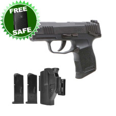 Sig Sauer P365 9mm 3.1in Barrel Manual Safety Optics Ready  - Tac Pac 3 -12rd Mags and Holster