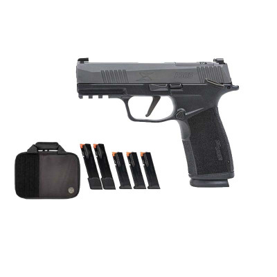 Sig Sauer P365 XMACRO 9mm 3.7in 17+1 (3), 21+1(2) Plus Savior Bag Manual Safety - Tac Pro - Grey