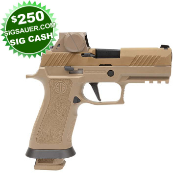 Sig Sauer M18X 9mm 3.9in 21+1 with Romeo17 Red Dot - Coyote Tan