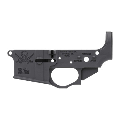 Spike's Tactical Calico Jack — Stripped Lower Receiver Spike's Tactical Calico Jack pirate-themed stripped AR-15 lower receiver