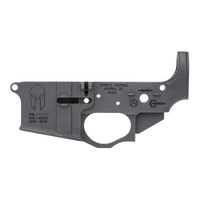 Spike's Tactical Spartan — AR-15 Platform Stripped Lower Receiver Spike's Tactical Spartan Helmet AR-15 platform stripped lower receiver, black anodized