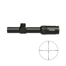 Steiner P4Xi 1-4x 24mm 30mm Tube Black Finish Illuminated - P3TR Reticle