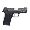 S&W Performance Center SHIELD EZ 9mm 3.8in 8+1 BLK Manual Safety - Silver Ported Barrel