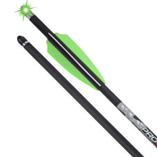 Ten Point Pro Elite 400 20in Carbon Crossbow Arrows Alpha Blaze Lighted Nock - 3 pack - Green