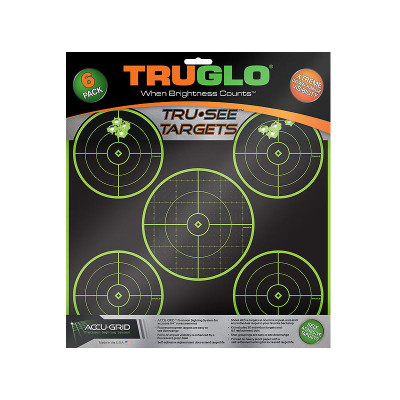 Truglo Tru-See 5 Bull Targets 12x12 - 6-Pack