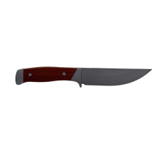 Old Timer FrontierKnife 5in Drop Point 7Cr17MoV Gray Fixed Blade Wood Handle