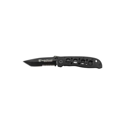 Smith & Wesson Extreme OPS Tanto Serrated Folding Knife - Black