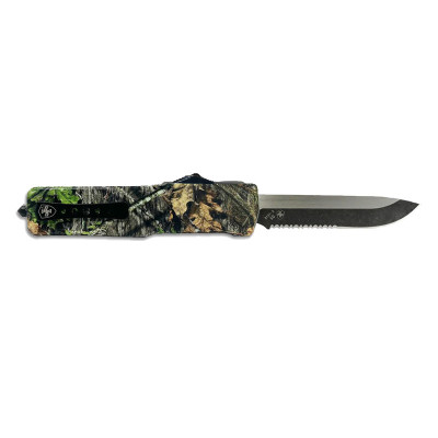 Templar Knife Large Mossy Oak Obsession Black Drop Point Serrated - Automatic OTF Knife