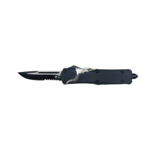 Templar Knife Small Badlands Black Drop Point Serrated - Automatic OTF Knife