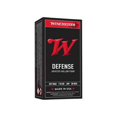 Winchester .357 MAG 110gr Jacketed Hollow Point - 50 Rounds Winchester .357 MAG 110gr Jacketed Hollow Point - 50 Rounds