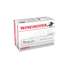 Winchester USA 9mm 115gr. FMJ Ammunition - 100 Rounds Winchester USA 9mm 115gr. FMJ Ammunition - 100 Rounds
