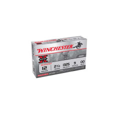 Winchester Super-X 12ga 2.75" 00 Buck Shot 9 Pellets Shotshell Ammunition - 5 Rounds