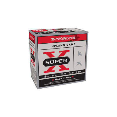 Winchester Super-X Heavy 12ga 2.75in 1 1/8oz #8 Shot Ammunition - 25 Rounds Winchester Super-X Heavy Game Load 12 gauge #8 shot, dove and quail ammunition